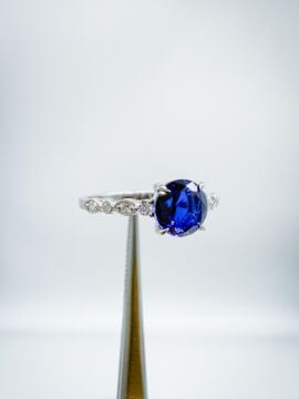 Pırlantalı Safir Yüzük