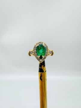 Pırlantalı Zümrüt Marsilya Yüzük