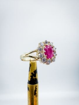 Pırlantalı Yakut Yüzük