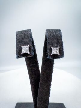 Invisible Pırlanta Küpe