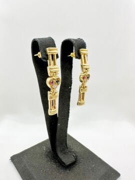 Cuore Renkli Taşlı Küpe