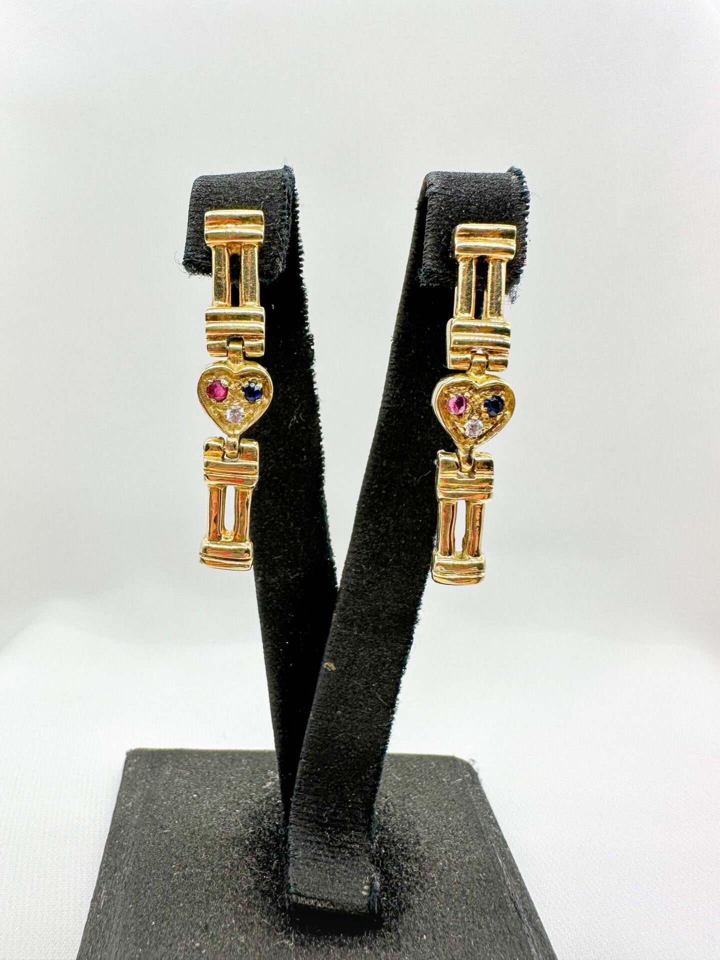 Cuore Renkli Taşlı Küpe