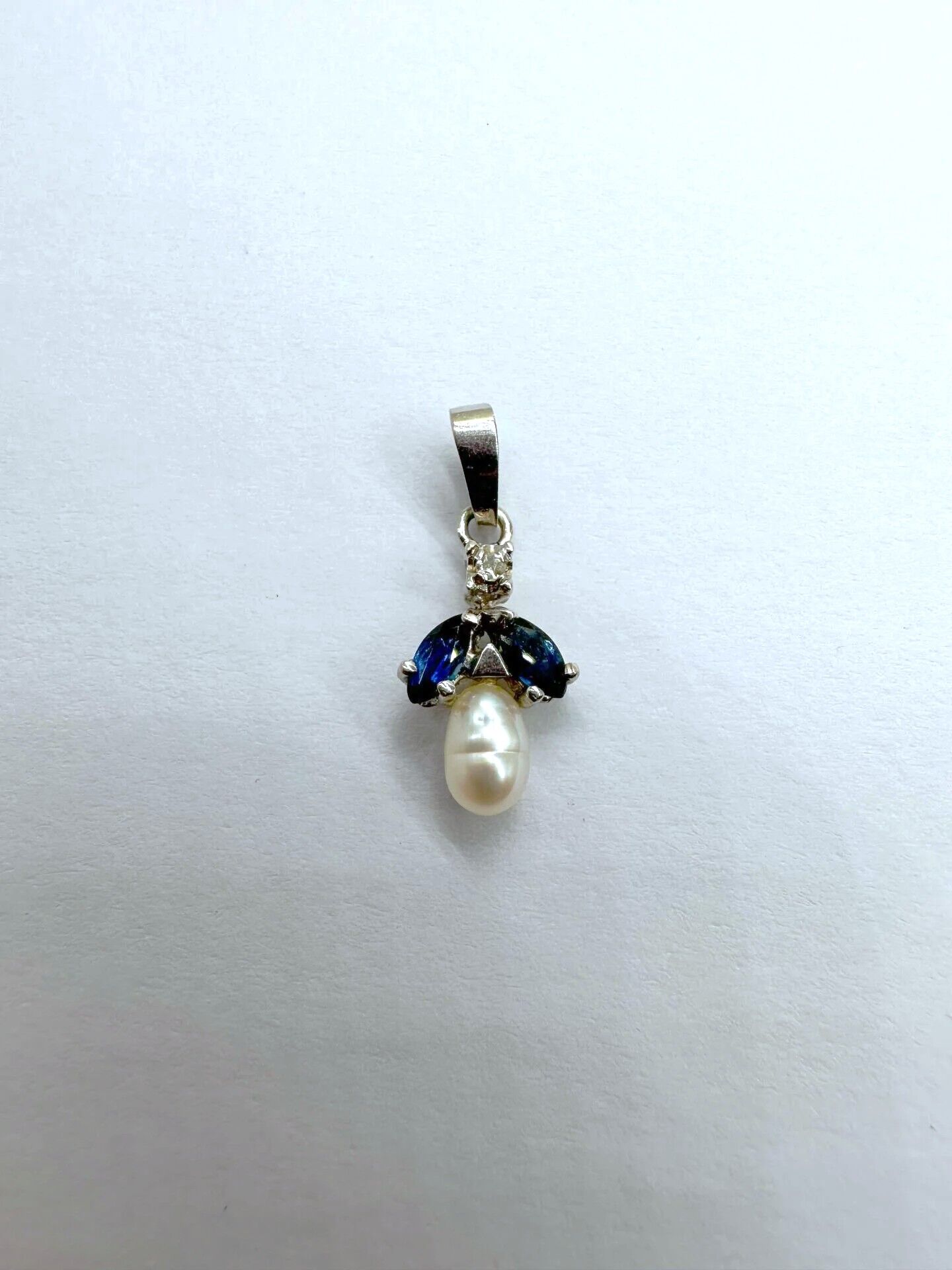 İncili Safir Kolye Ucu