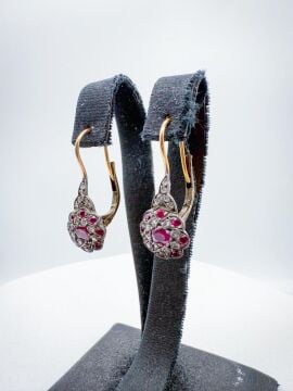 Pırlantalı Yakut Küpe