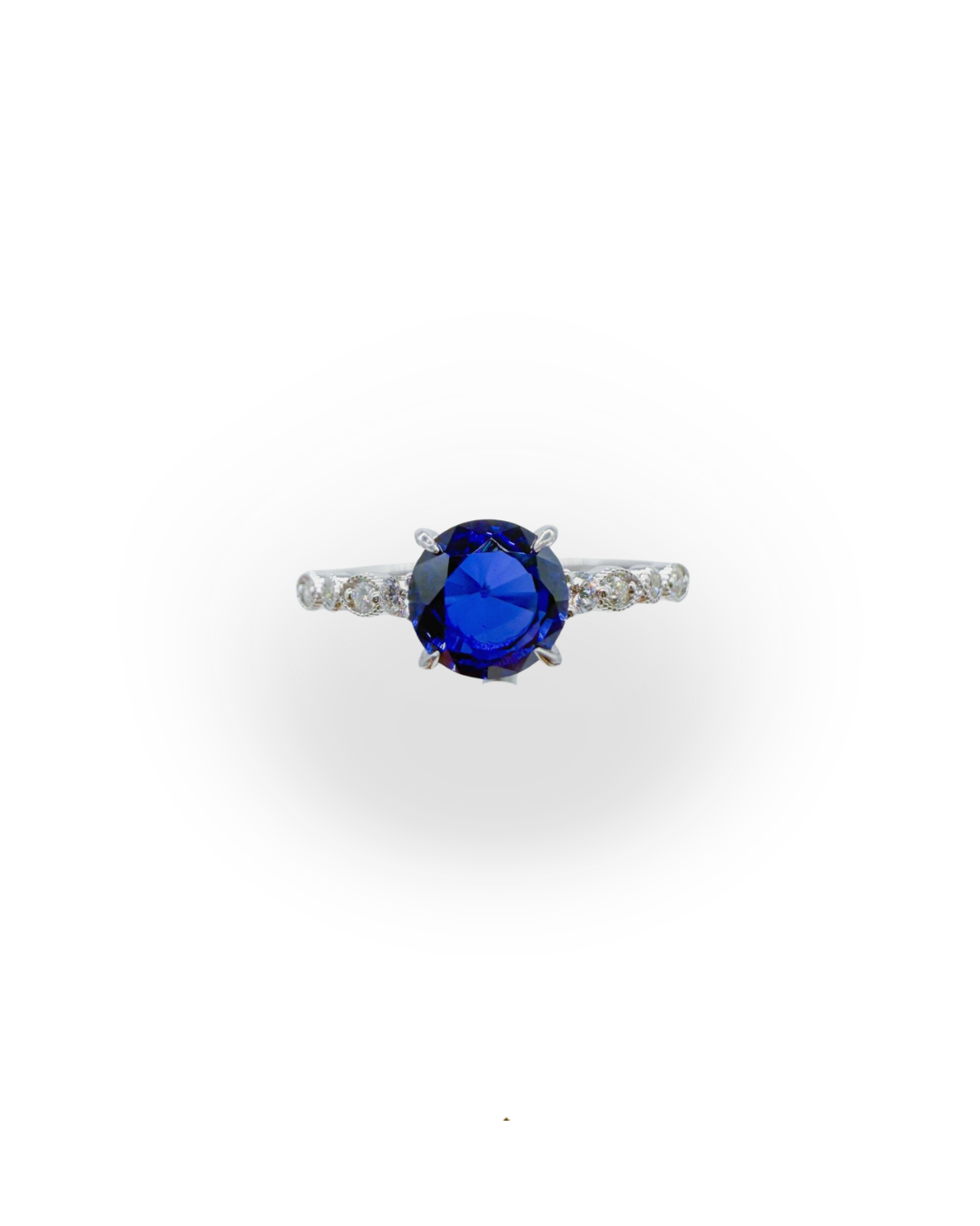 Pırlantalı Safir Yüzük