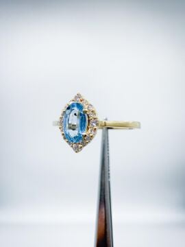 Pırlantalı Aquamarine Yüzük