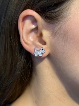 Little Dog Pırlanta Küpe