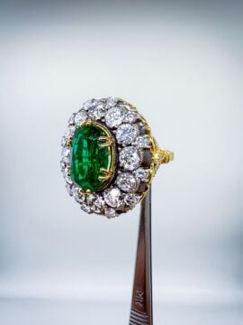 Pırlantalı Zümrüt Yüzük