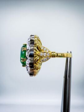 Pırlantalı Zümrüt Yüzük