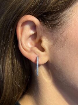 Pırlantalı Halka Küpe