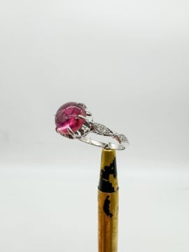 Turmalin ve Pırlantalı Yüzük