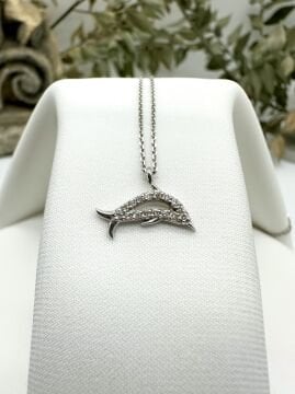 Dolphin Pırlantalı Kolye