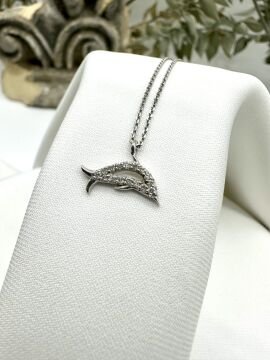 Dolphin Pırlantalı Kolye