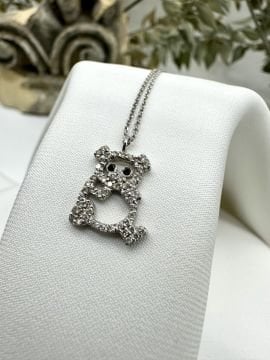 Bear Pırlantalı Kolye