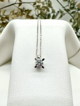 0.25ct Pırlanta Tektaş Kolye