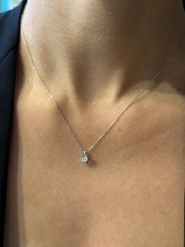 0.25ct Pırlanta Tektaş Kolye