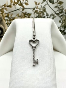 Key Pırlantalı Kolye