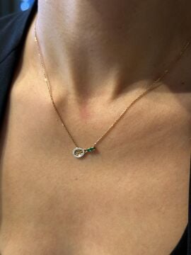 Racket Zümrüt ve Pırlantalı Kolye