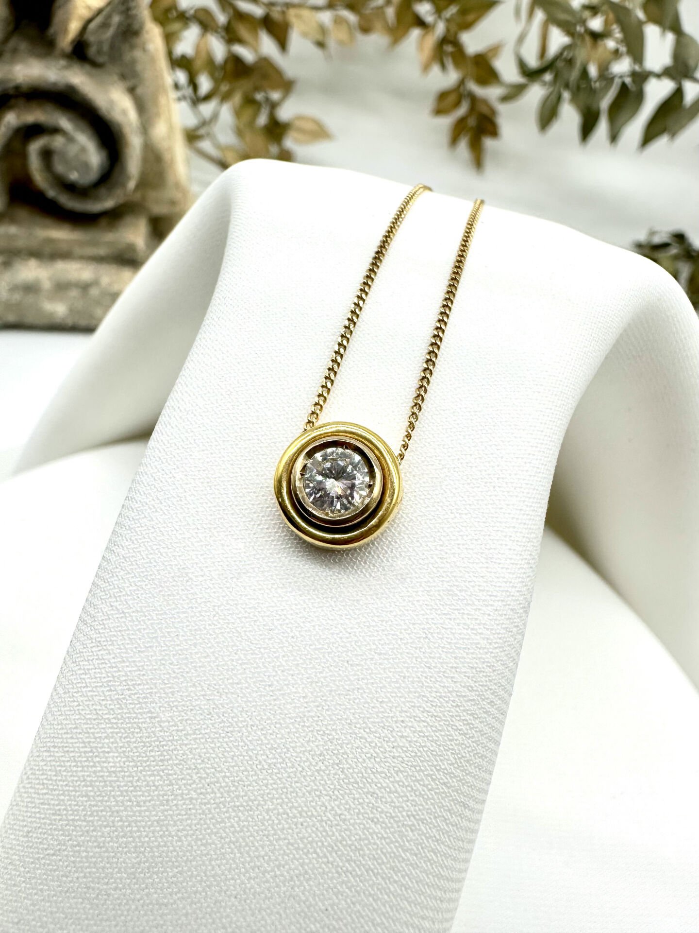 0.45ct Pırlanta Tektaş Kolye