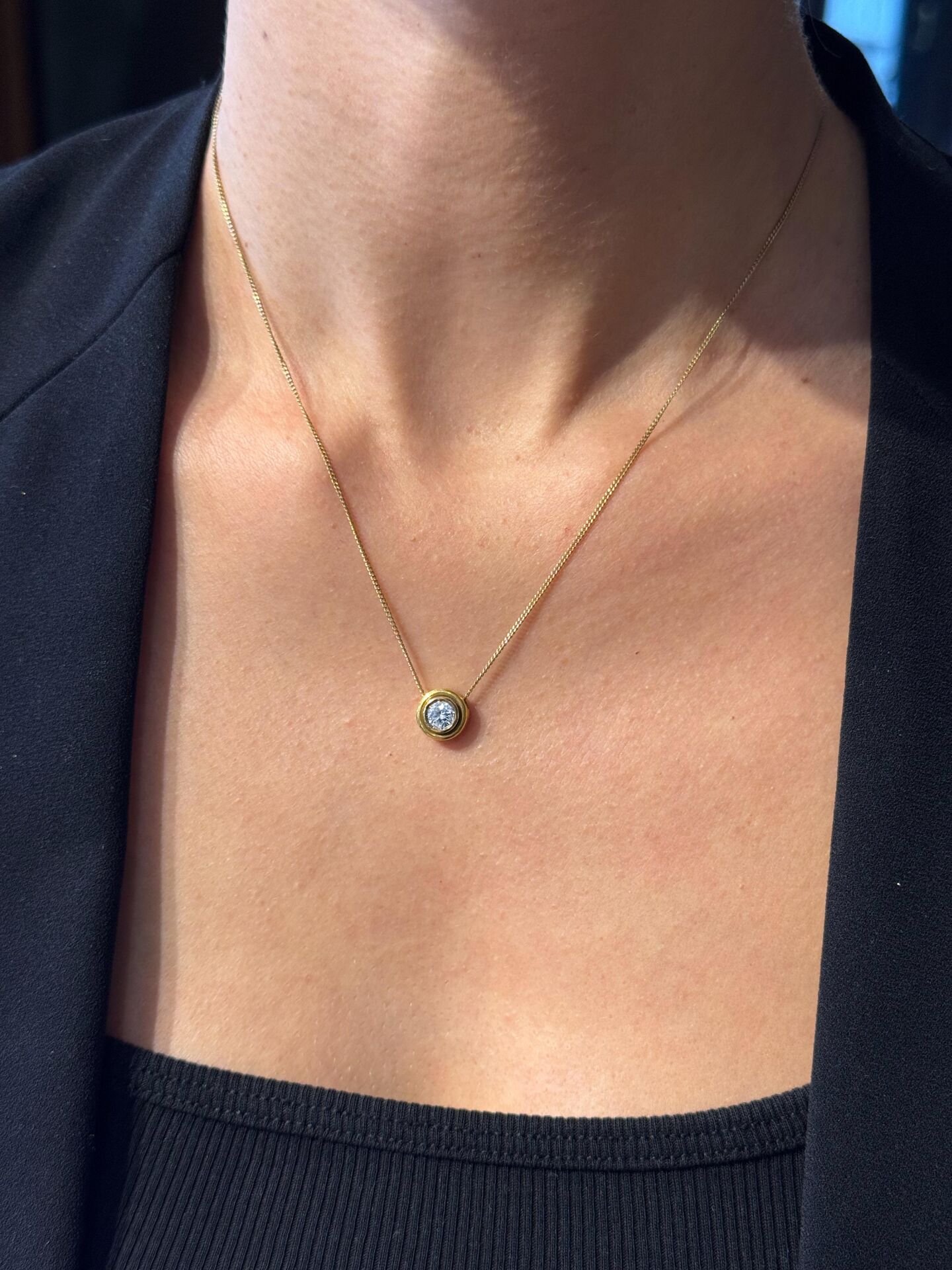 0.45ct Pırlanta Tektaş Kolye