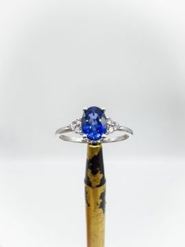 Pırlantalı Safir Yüzük