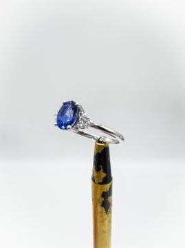 Pırlantalı Safir Yüzük