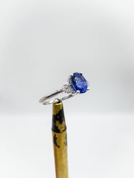 Pırlantalı Safir Yüzük