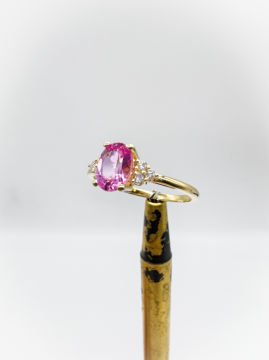 Pırlanta Pink Safir Yüzük