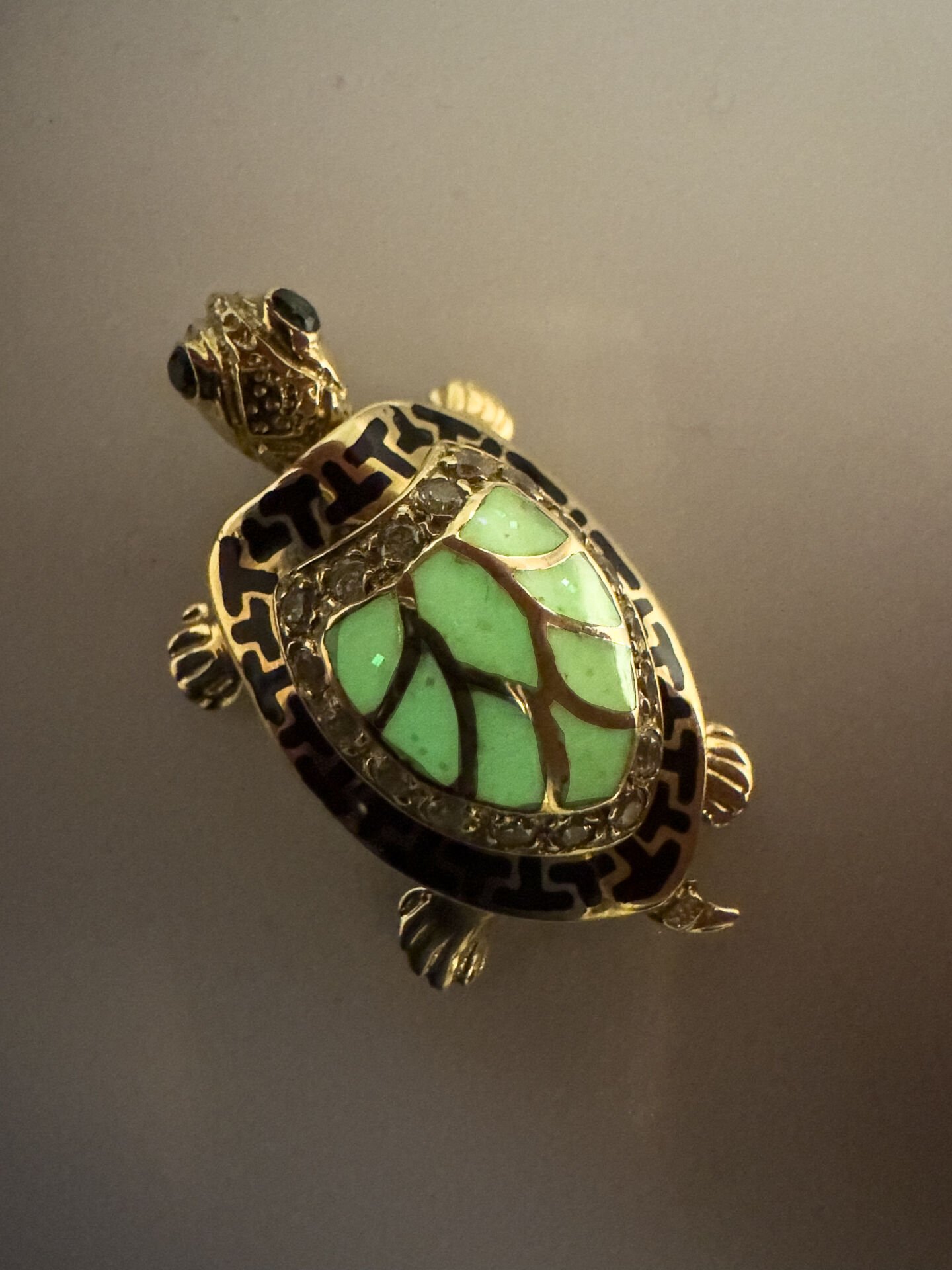 Pırlanta Kaplumbağa Kolye Ucu