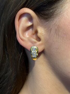 Vintage Pırlanta Küpe