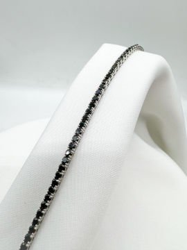 Siyah Pırlantalı Suyolu Bileklik