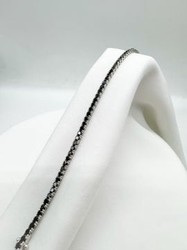 Siyah Pırlantalı Suyolu Bileklik