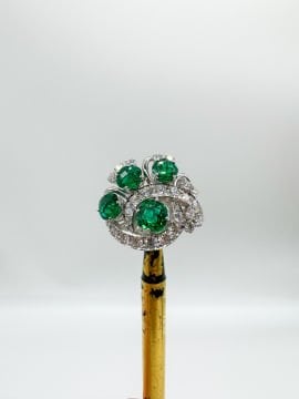 Vienna Pırlantalı Zümrüt Yüzük