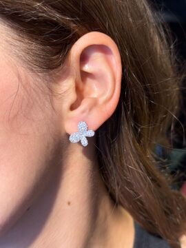 Kelebek Pırlanta Küpe