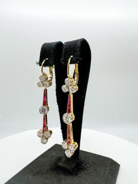 Alexis Pırlantalı Yakut Küpe