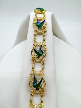 Birds Pırlanta ve Mineli Bileklik