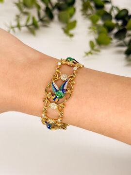 Birds Pırlanta ve Mineli Bileklik