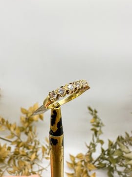 0.35 ct Pırlanta Yeditaş Yüzük