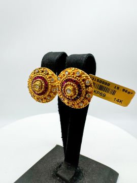 Pırlantalı Yakut Küpe