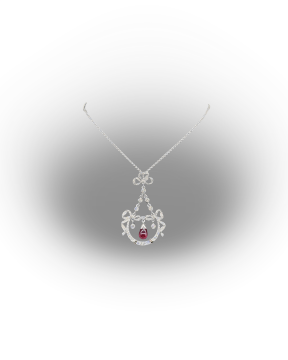 Juliet Pırlantalı Yakut Kolye