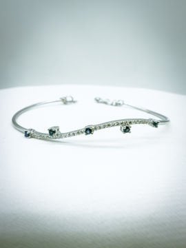Pırlantalı Safir Bileklik