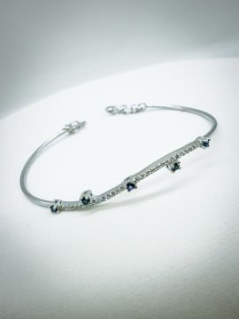 Pırlantalı Safir Bileklik