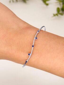 Pırlantalı Safir Bileklik