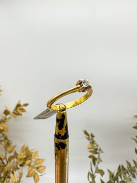 0.08 ct Pırlanta Tektaş Yüzük