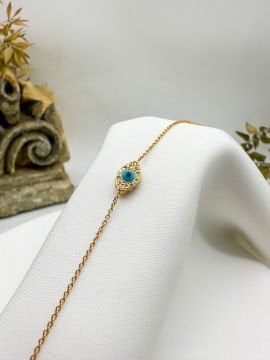 Pırlanta ve Nazar Boncuklu Bileklik