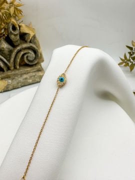 Pırlanta ve Nazar Boncuklu Bileklik