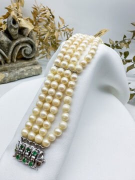 Zümrütlü İnci Tatum Bileklik