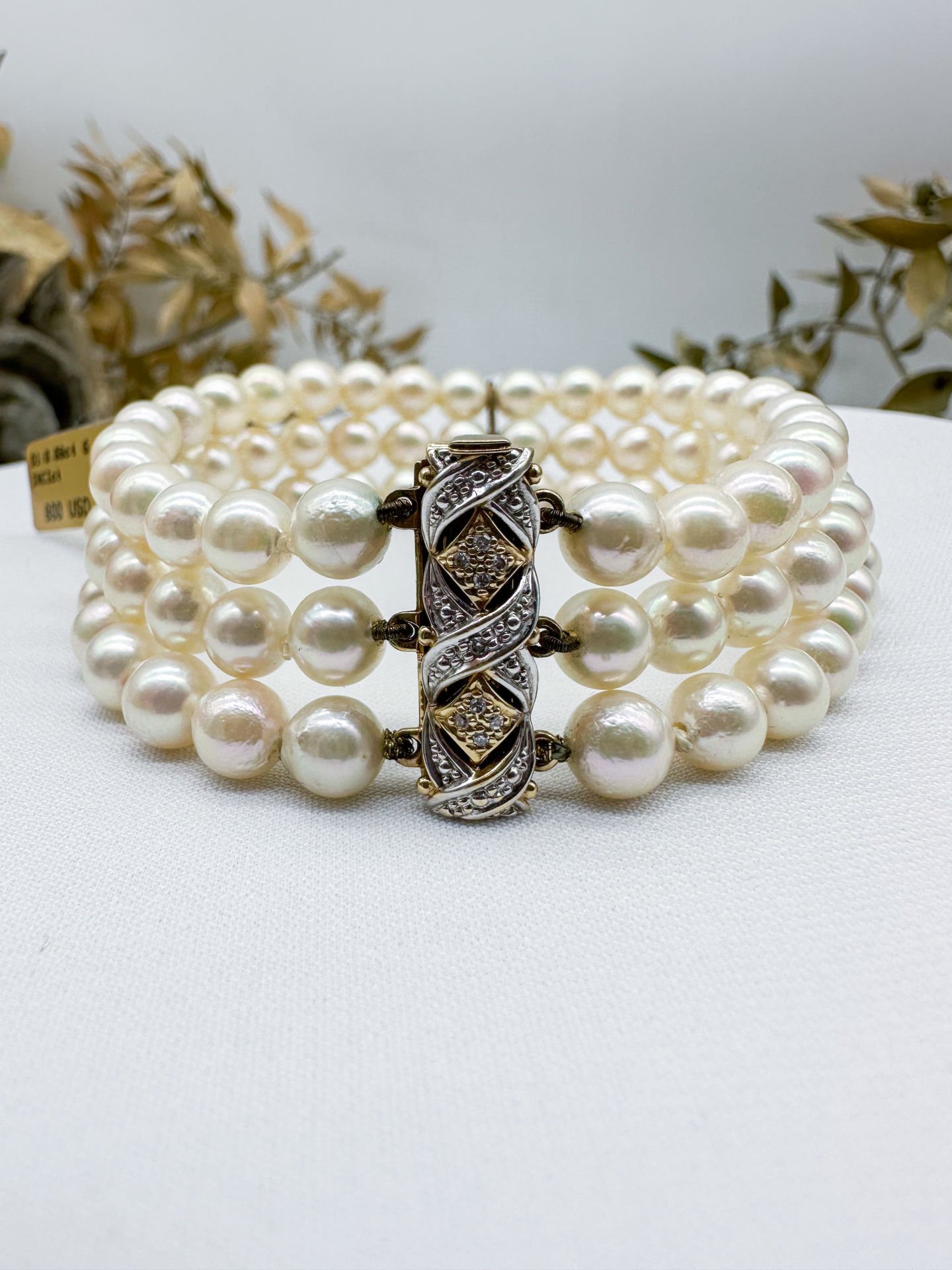 Yadira Pırlantalı İnci Bileklik