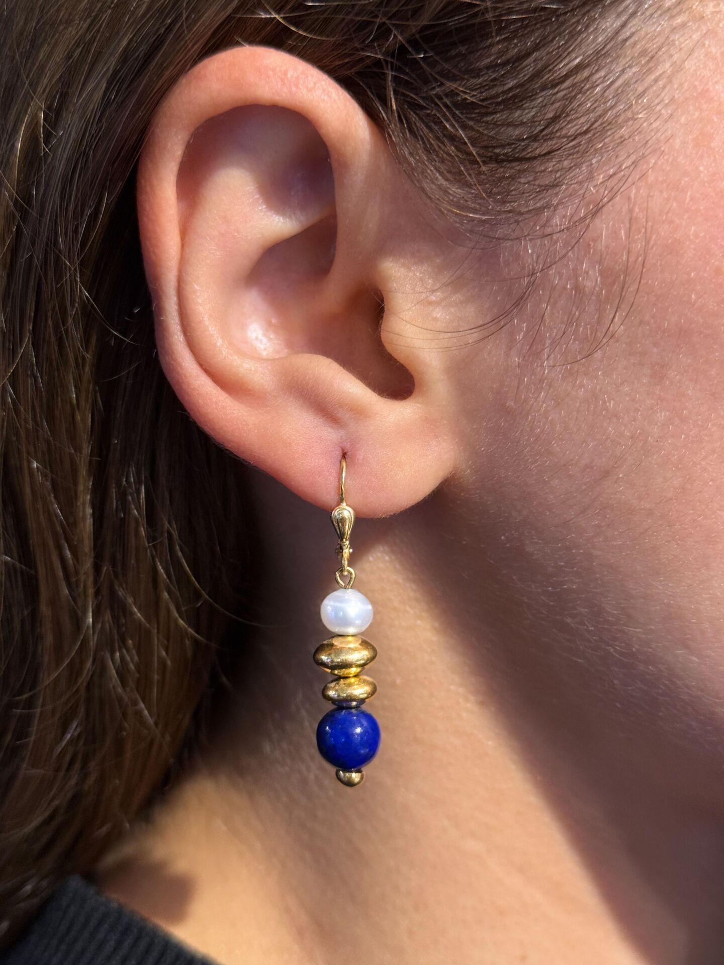 İncili Lapis Küpe