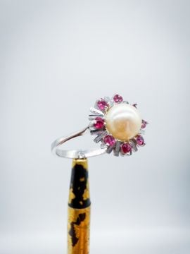 Yakutlu İnci Yüzük